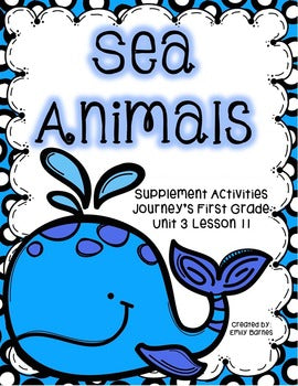 Sea Animals 1st Grade 2012 Supplement Activities Lesson 11