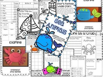 Sea Animals 1st Grade 2012 Supplement Activities Lesson 11