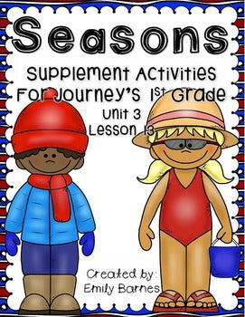 Seasons Journeys Supplement Activities 1st Grade Unit 3 Lesson 13