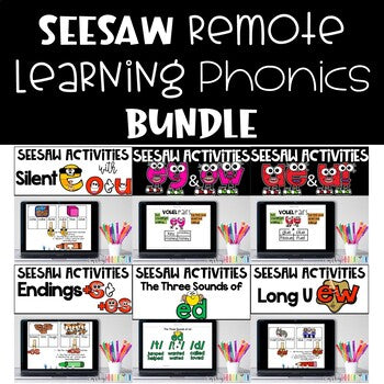 Seesaw Activities Phonics Bundle Distance Learning