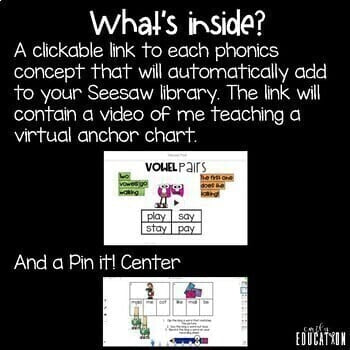 Seesaw Activities Phonics Bundle Distance Learning