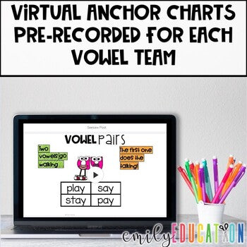 Seesaw Activities Vowel Teams Bundle