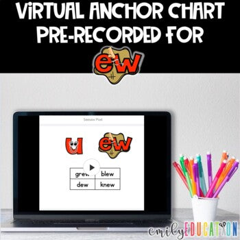 Seesaw | Long U | ew | Virtual Anchor Chart Video | Center Activity