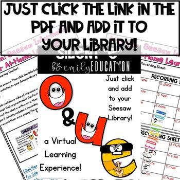 Silent e | Long o & u | Virtual Anchor Chart Videos | Center Activities | Seesaw