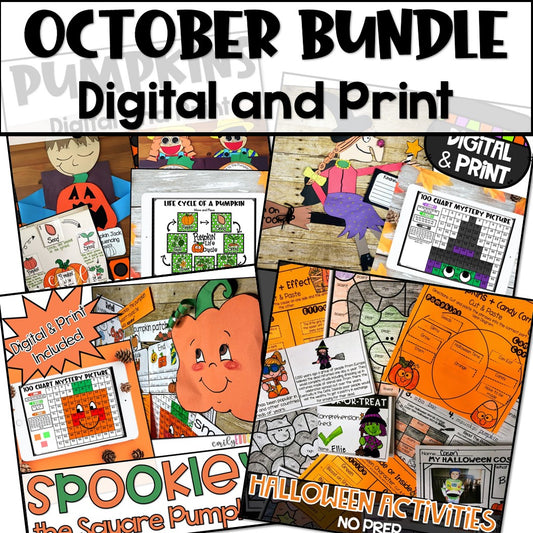 October Activities Bundle | Digital and Print | Pumpkins | Halloween