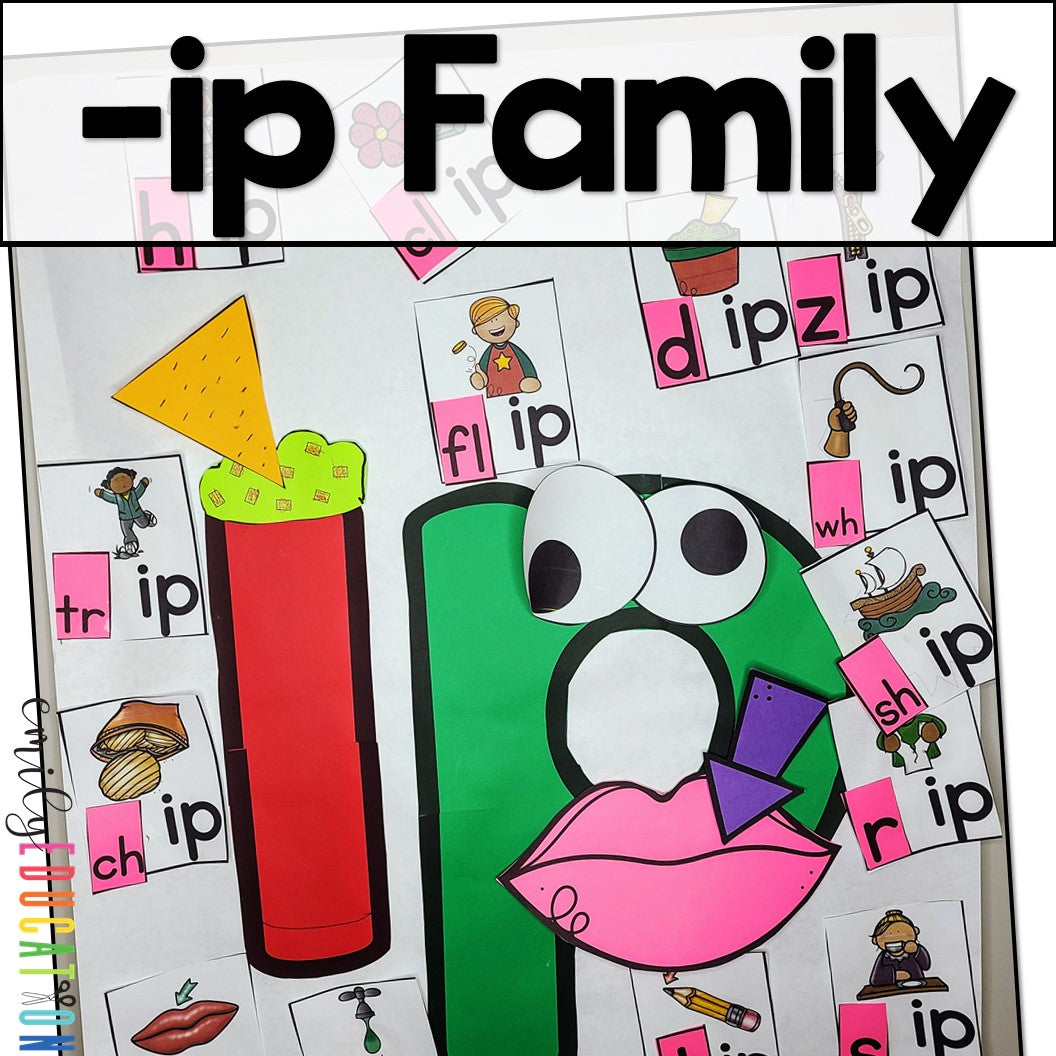 ip Word Family Anchor Chart and Craft Activity