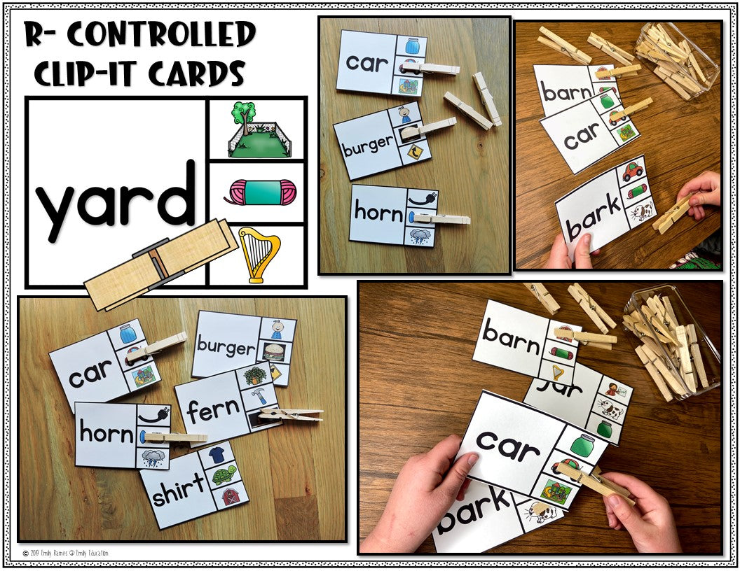 R Controlled Vowels Clip it Center Cards