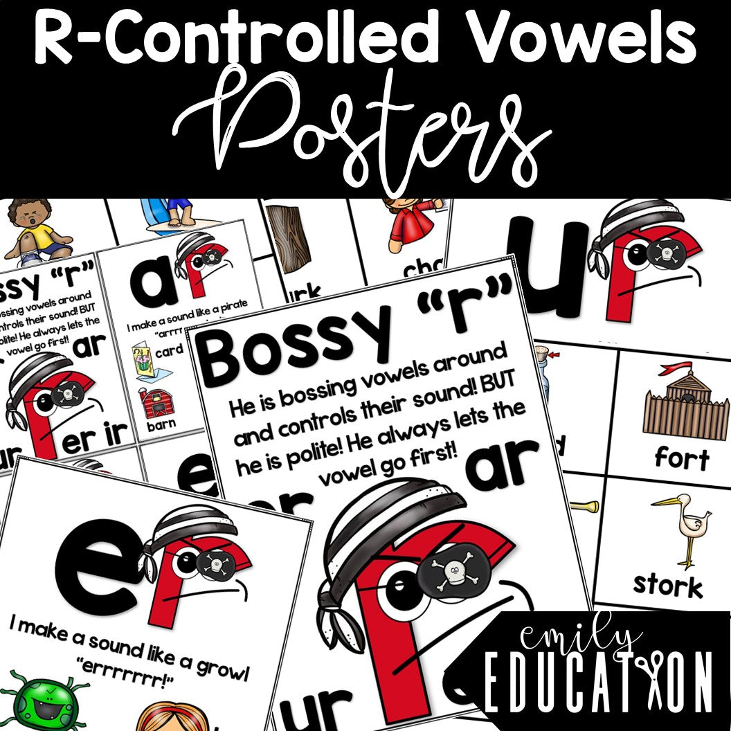 R Controlled Vowels Printable Posters and Word Cards