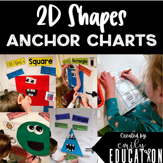 2D Shapes Anchor Charts GROWING BUNDLE