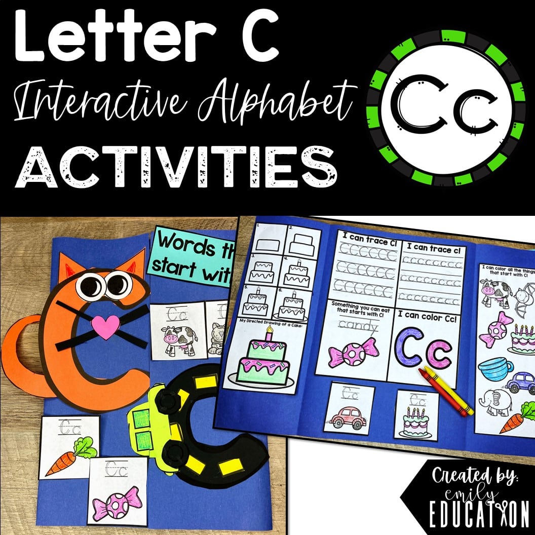 Letter C Alphabet Crafts and Directed Drawing