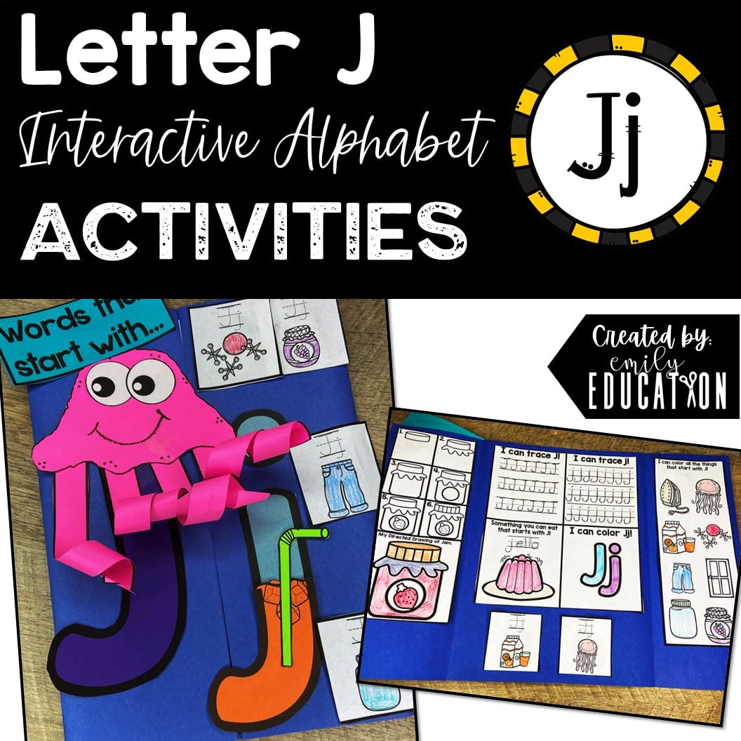 Letter J Alphabet Crafts and Directed Drawing