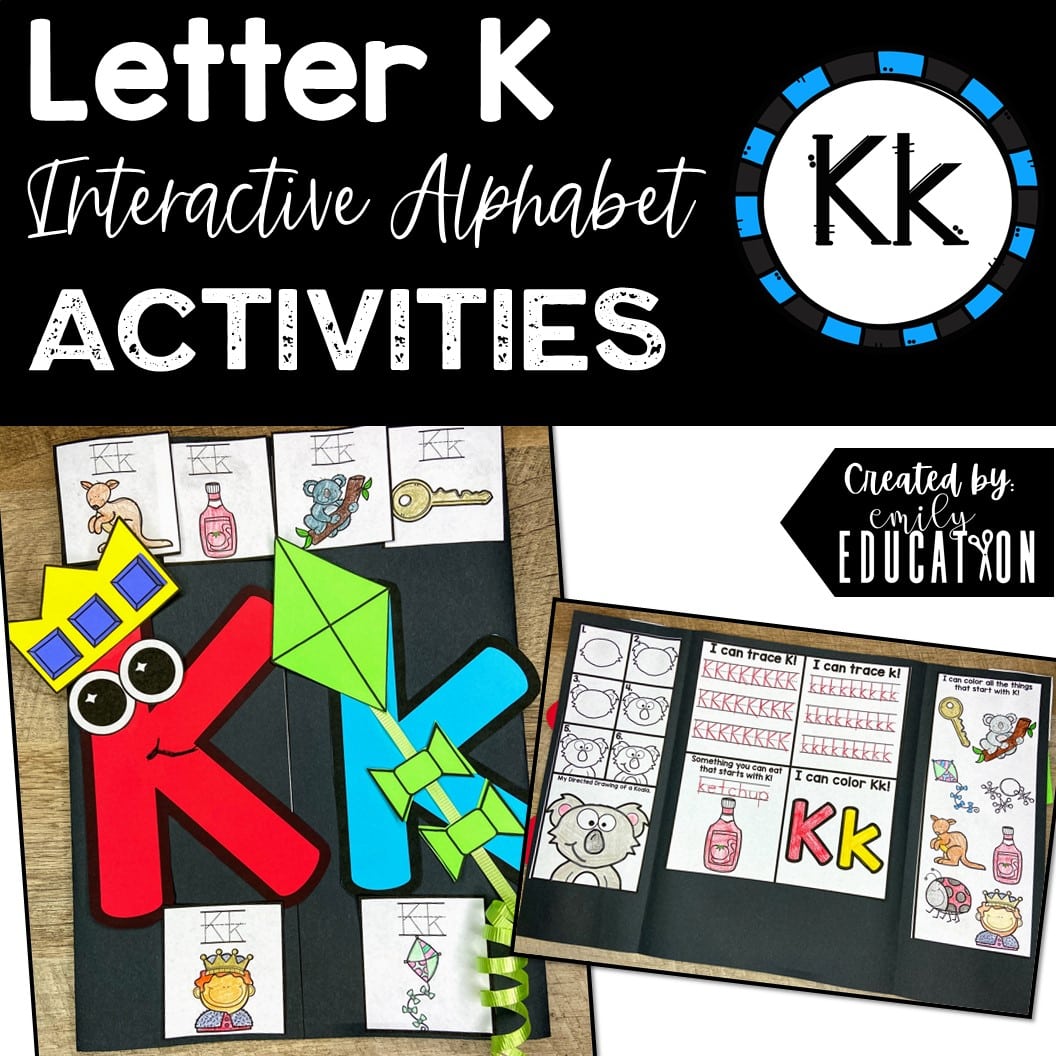 Letter K Alphabet Crafts and Directed Drawing