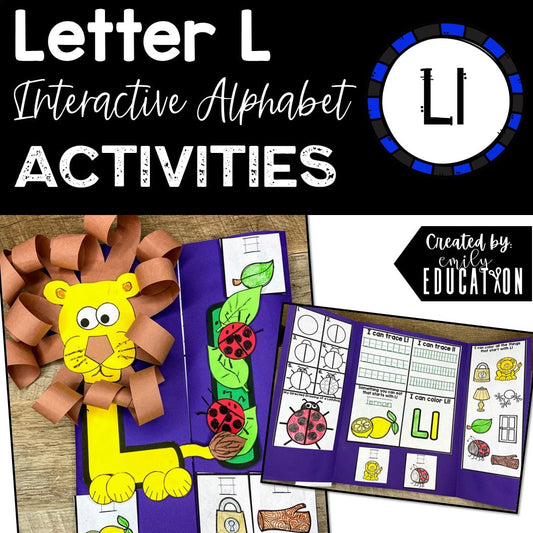 Letter L Alphabet Crafts and Directed Drawing