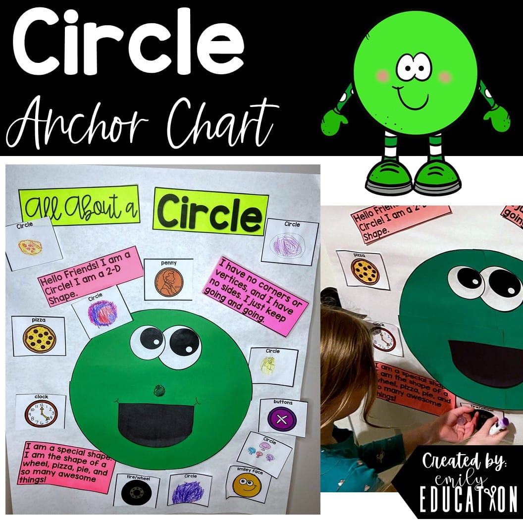 Circle Interactive Anchor Chart and Worksheet