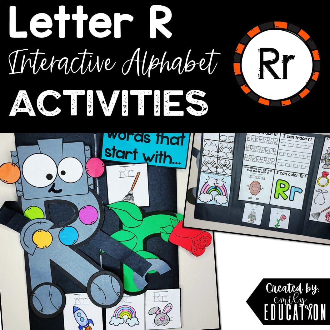 Letter R Alphabet Crafts and Directed Drawing