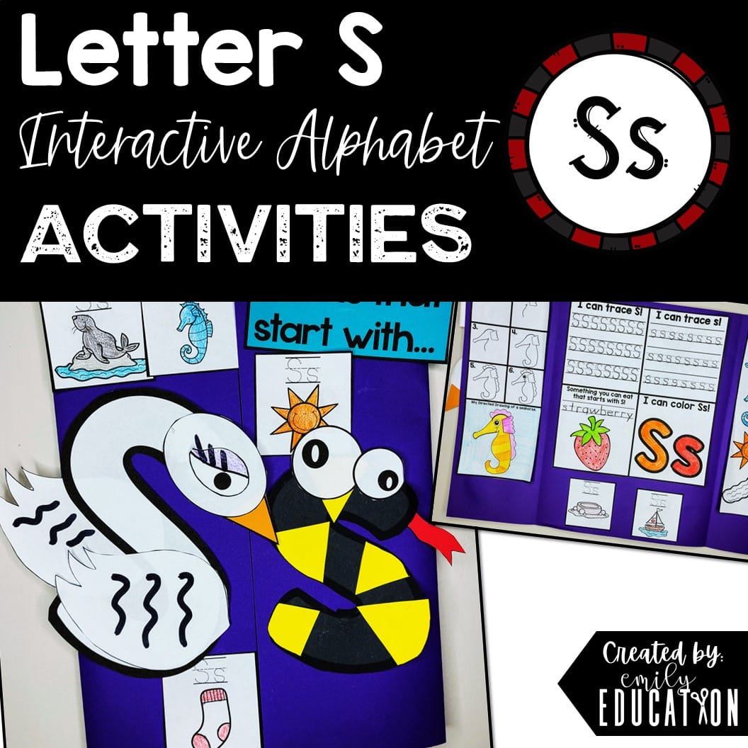 Letter S Alphabet Crafts and Directed Drawing