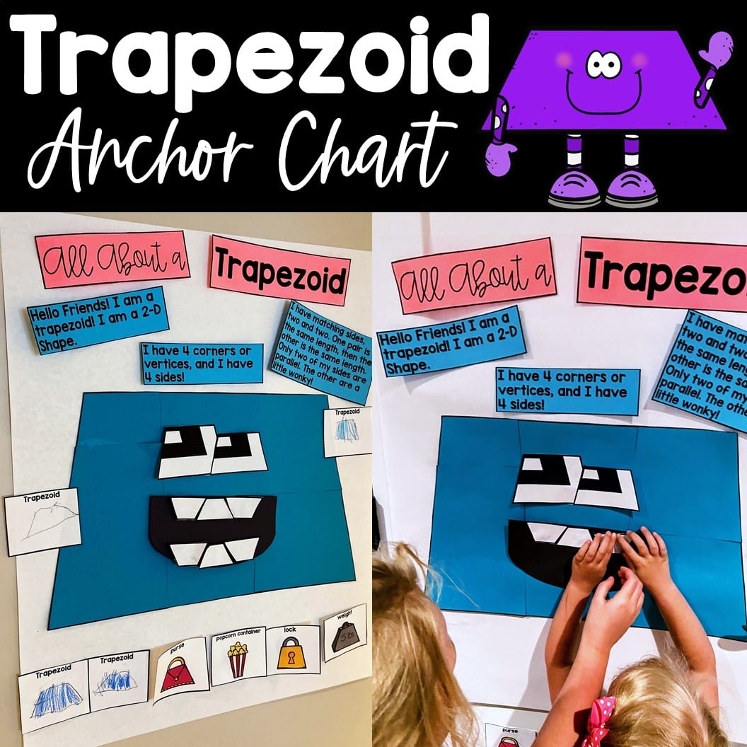 Trapezoid Interactive Anchor Chart and Worksheet