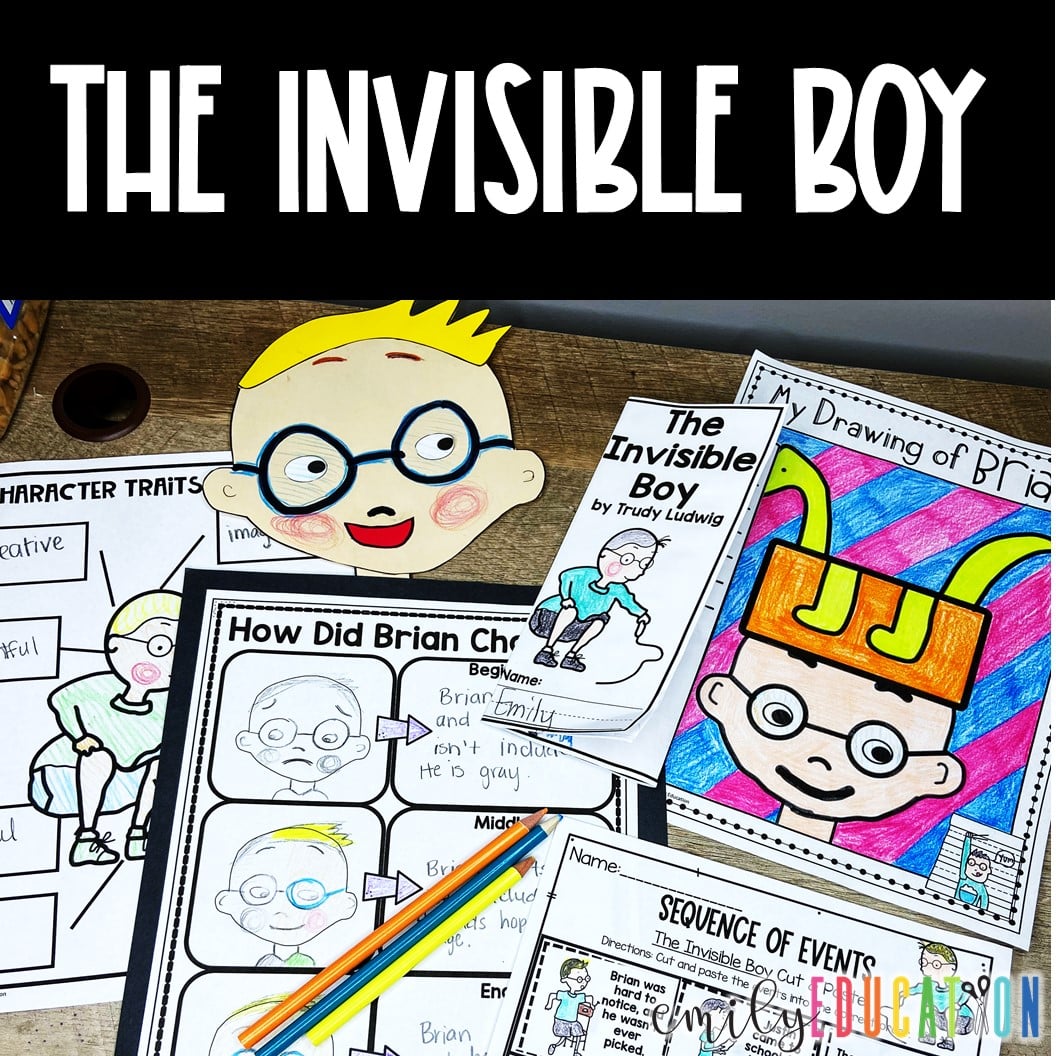 The Invisible Boy Activities Craft, Directed Drawing, Anchor Chart and more!