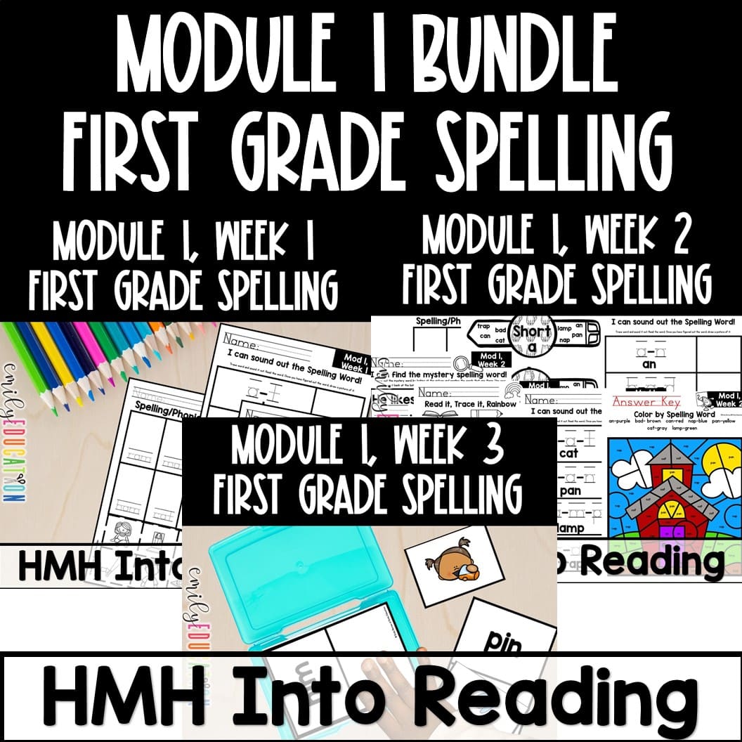 Spelling 1st Grade Module 1 BUNDLE HMH Into Reading Supplement