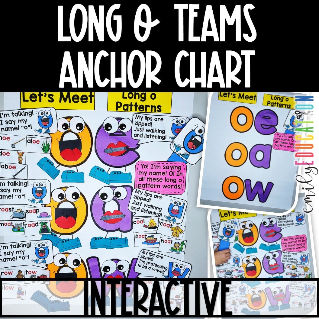 Long O Vowel Teams Vowel Digraphs Interactive Anchor Chart