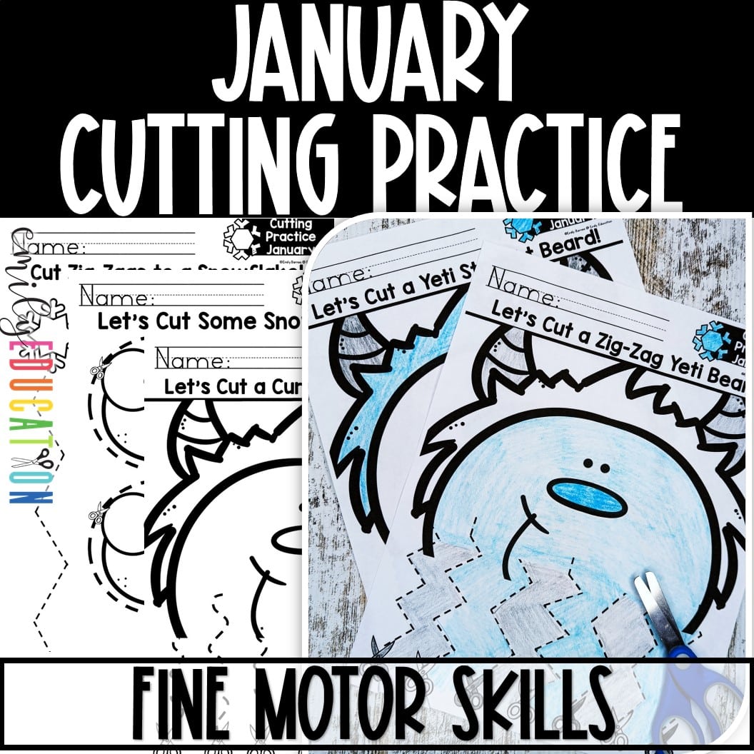 January Cutting Practice | Winter Scissor Skills