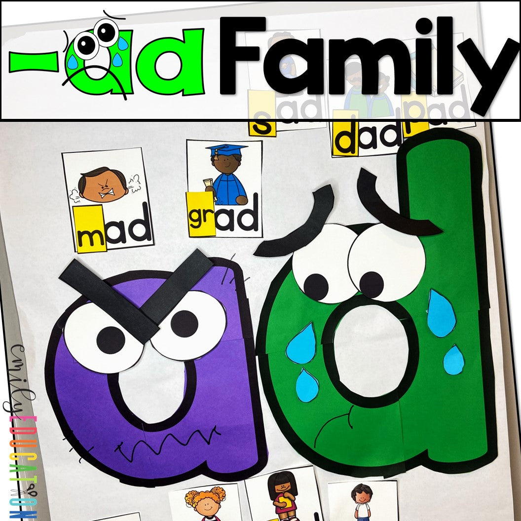 Short A Word Families Growing Bundle Anchor Charts and Craft