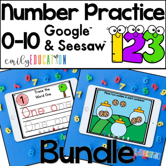 Number Practice 0-10 Seesaw Google DIGITAL