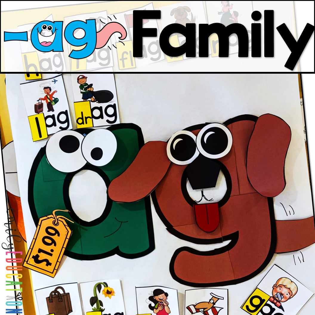 ag Word Family Anchor Chart and Craft Activity