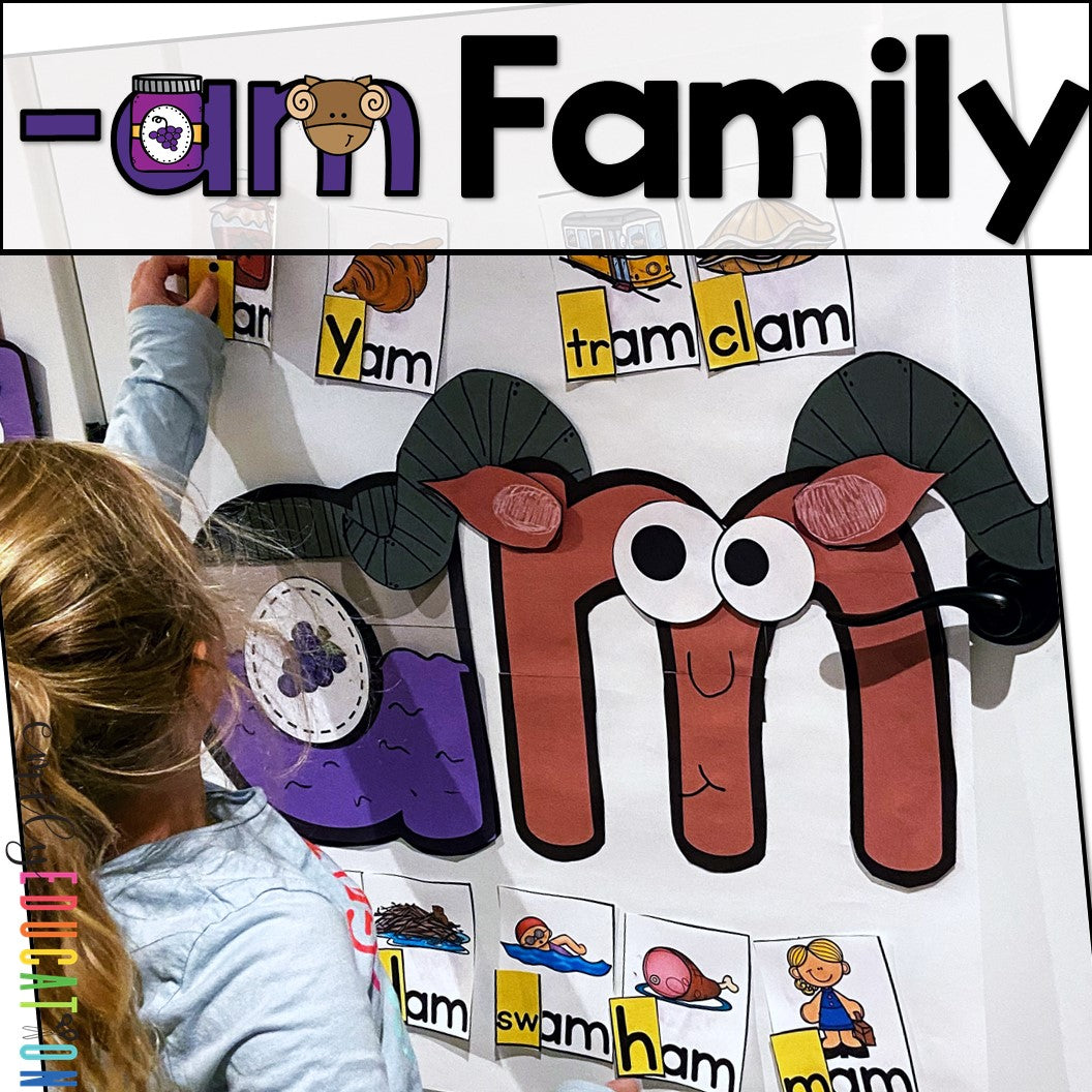 am Word Family Anchor Chart and Craft Activity