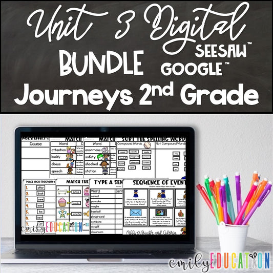 Journeys 2nd Grade Unit 3 Google and Seesaw Activities Bundle Distance Learning