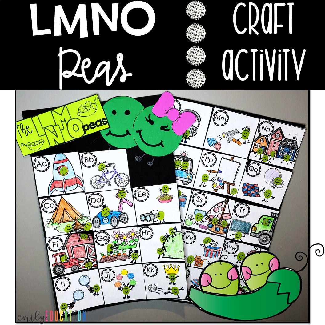 LMNO Peas Alphabet and Craft Activity