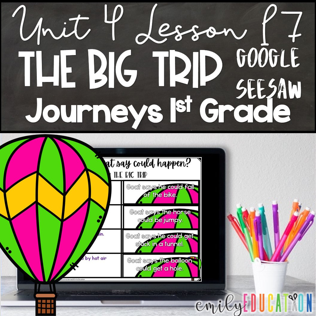 The Big Trip Unit 4 Lesson 17 Journeys 1st Grade Google Seesaw Activities