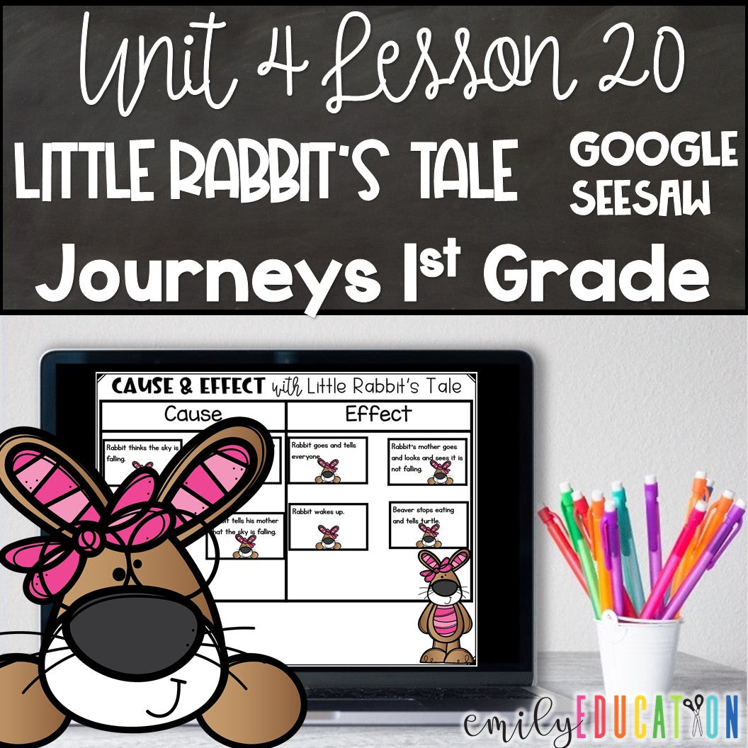 Little Rabbit's Tale Lesson 20 Journeys 1st Grade Google Seesaw Activities