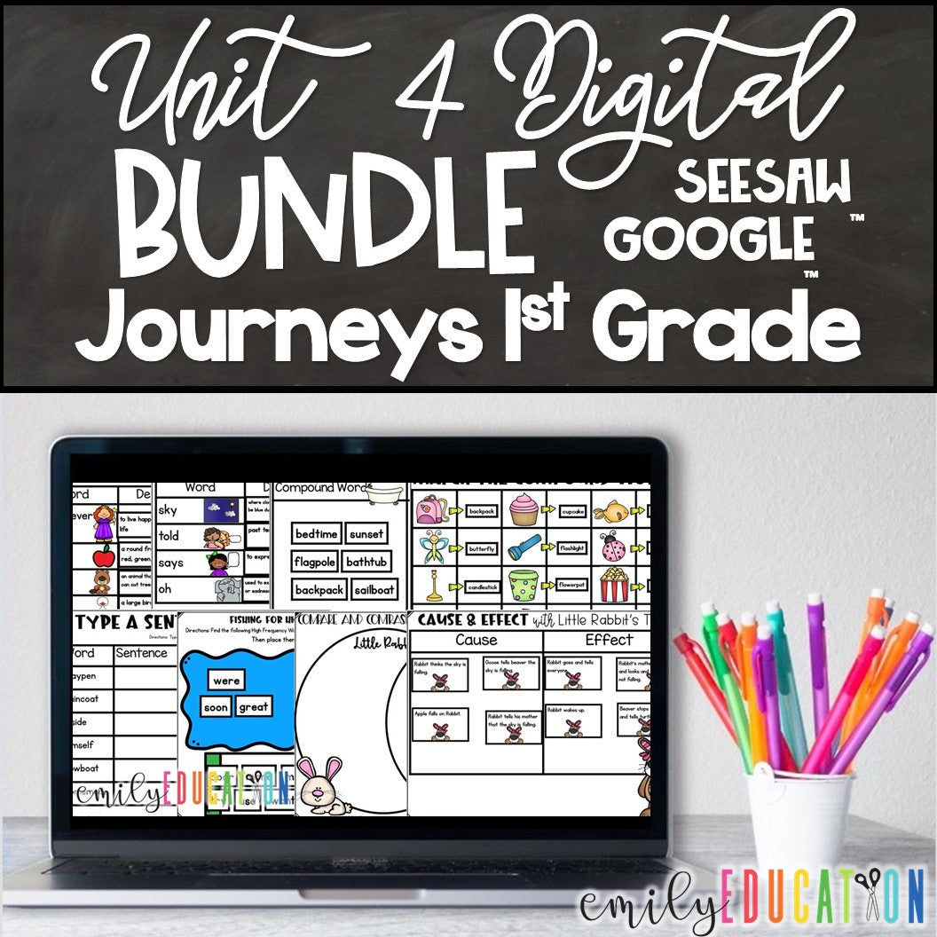 Journeys 1st Grade Unit 4 Google Seesaw Activities Bundle Distance Learning