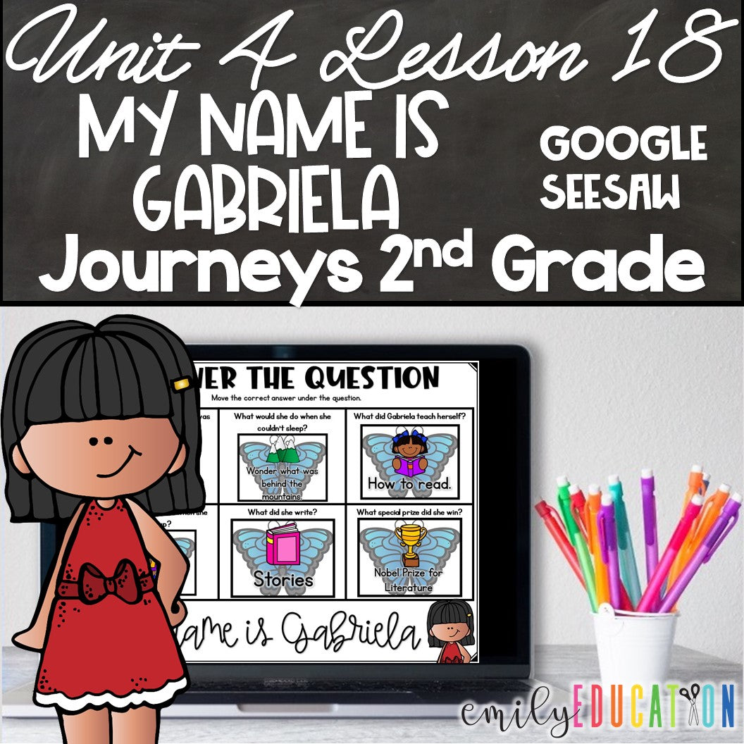 My Name is Gabriela Journeys 2nd Unit 4 Lesson 18 Seesaw Google Activities