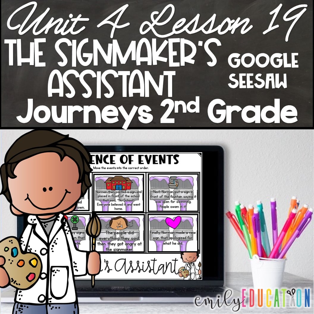 The Signmaker's Assitant Journeys 2nd Unit 4 Lesson 19 Seesaw Google Activities