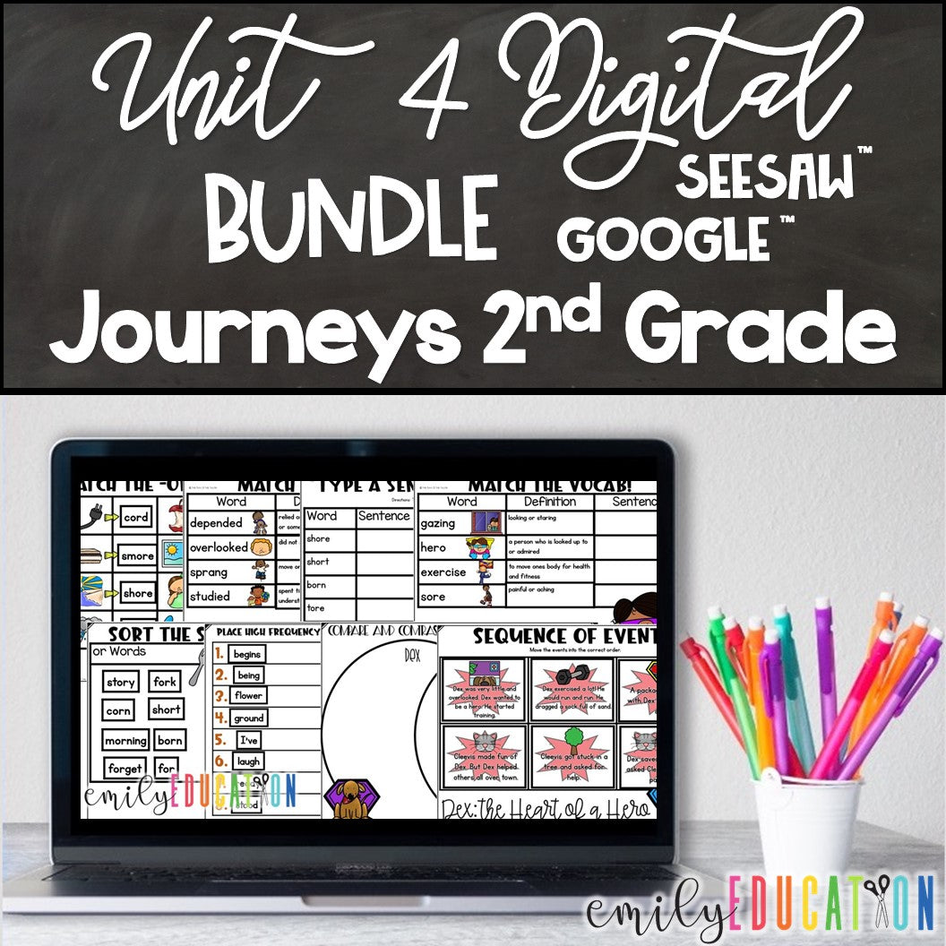 Journeys 2nd Grade Unit 4 Google and Seesaw Activities Bundle Distance Learning