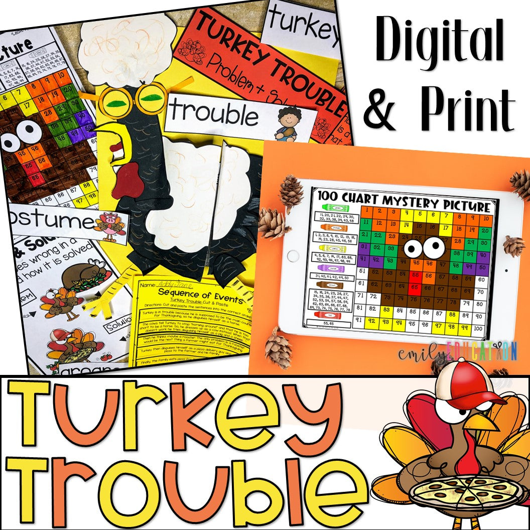 Turkey Trouble Activities Google Seesaw and Print