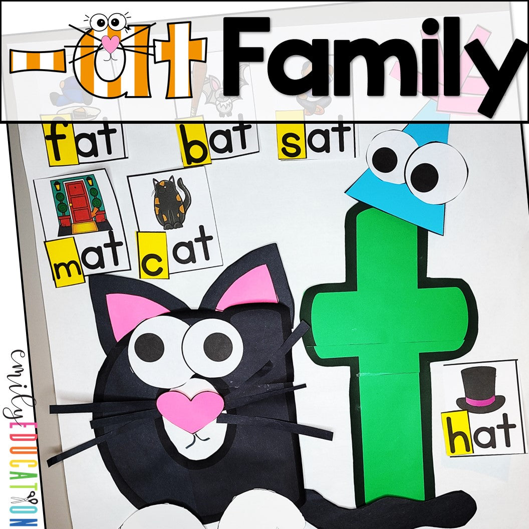 Short A Word Families Growing Bundle Anchor Charts and Craft