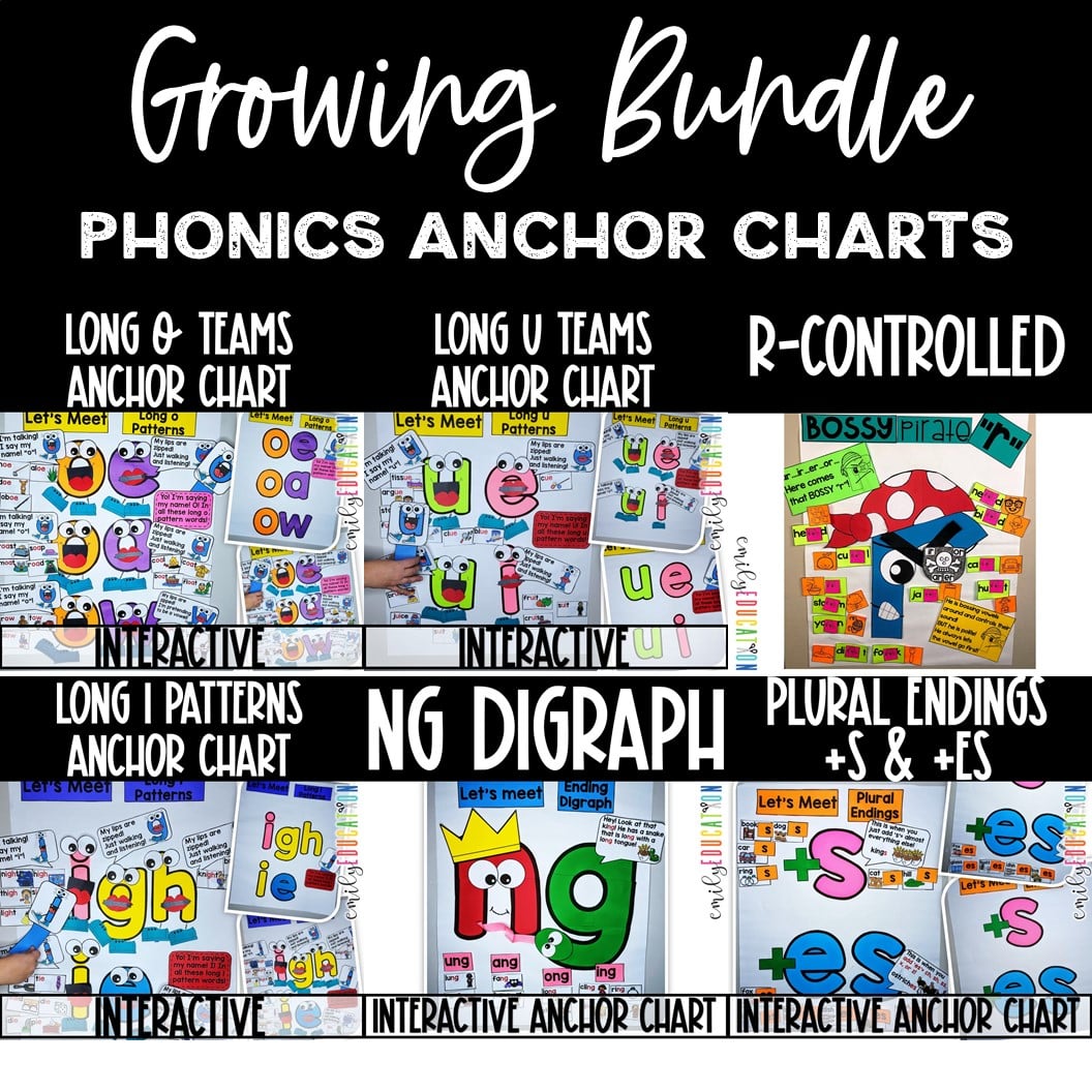 Phonics Anchor Charts, Posters | Interactive Phonics Lessons, Activities, bundle