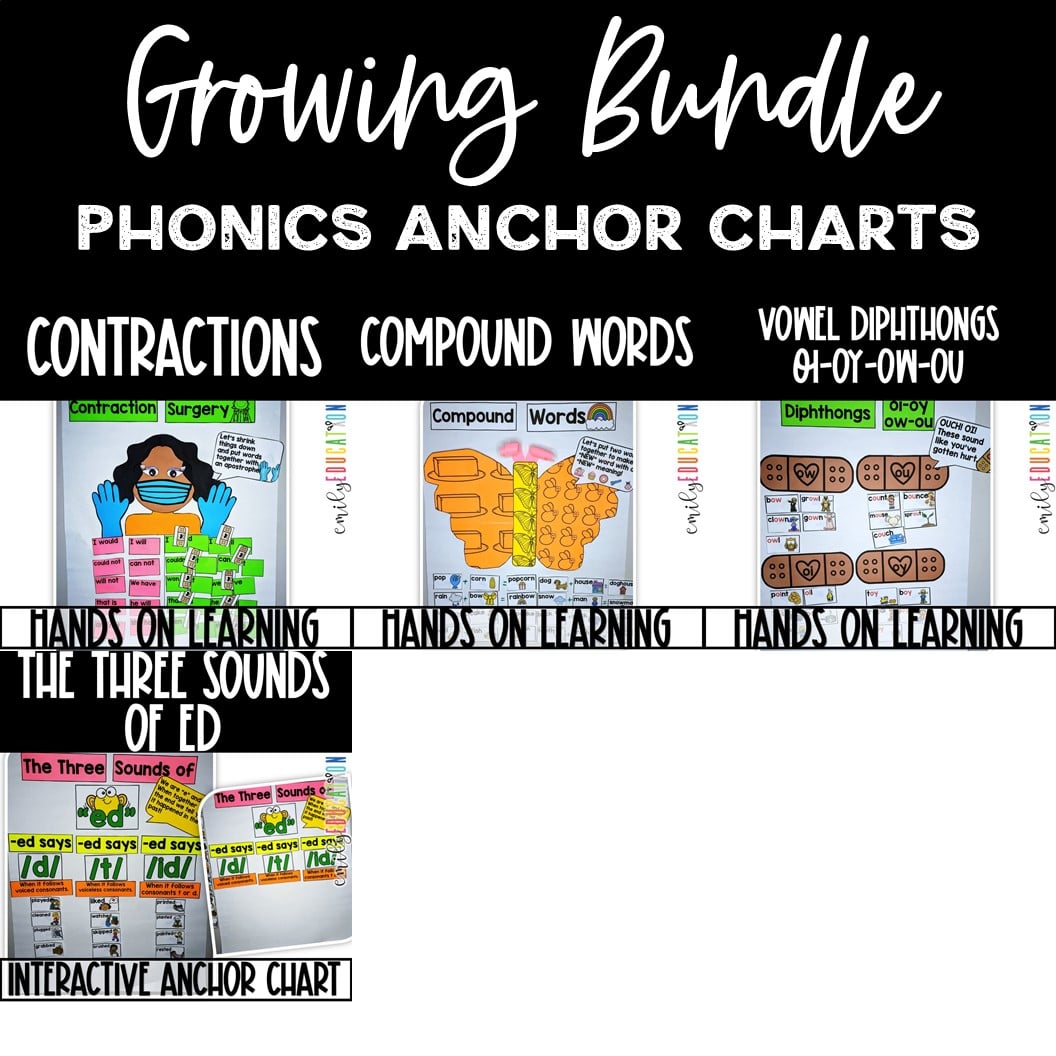 Phonics Anchor Charts, Posters | Interactive Phonics Lessons, Activities, bundle