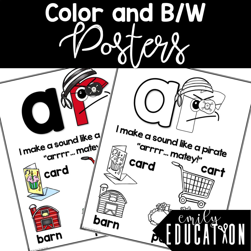 R Controlled Vowels Printable Posters and Word Cards