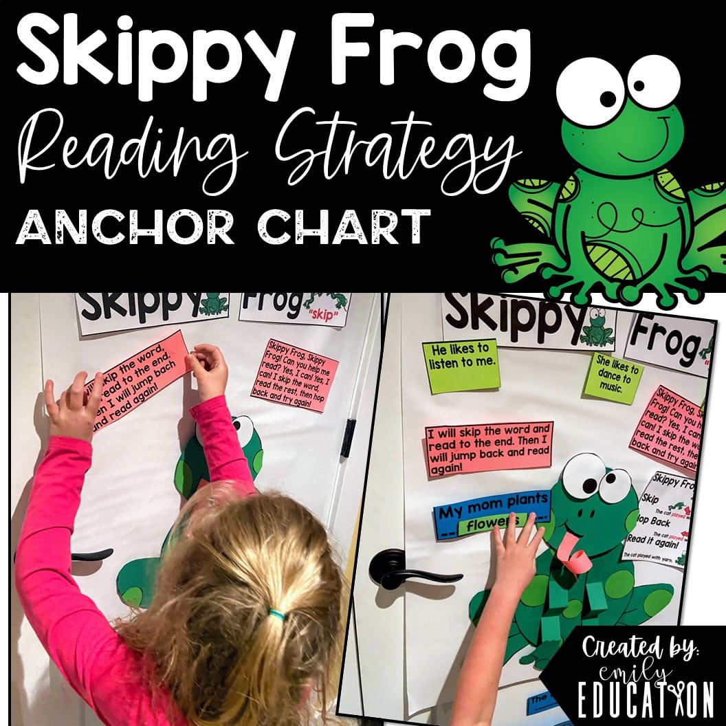 Skippy Frog Reading Strategy Anchor Chart and Activities Decoding