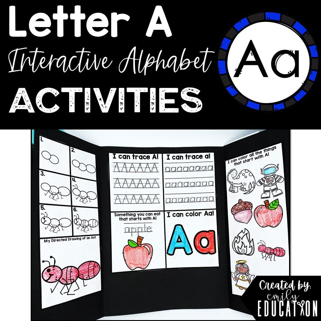 Letter A Alphabet Crafts and Directed Drawing