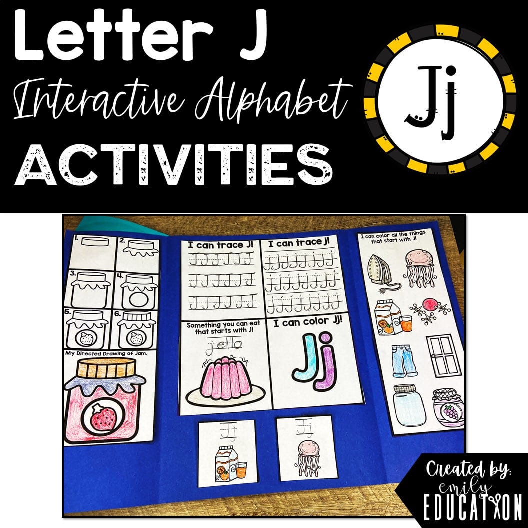 Letter J Alphabet Crafts and Directed Drawing