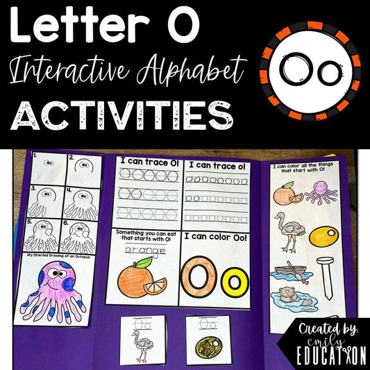 Letter O Alphabet Crafts and Directed Drawing