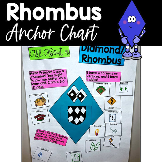 Rhombus / Diamond Interactive Anchor Chart and Worksheet