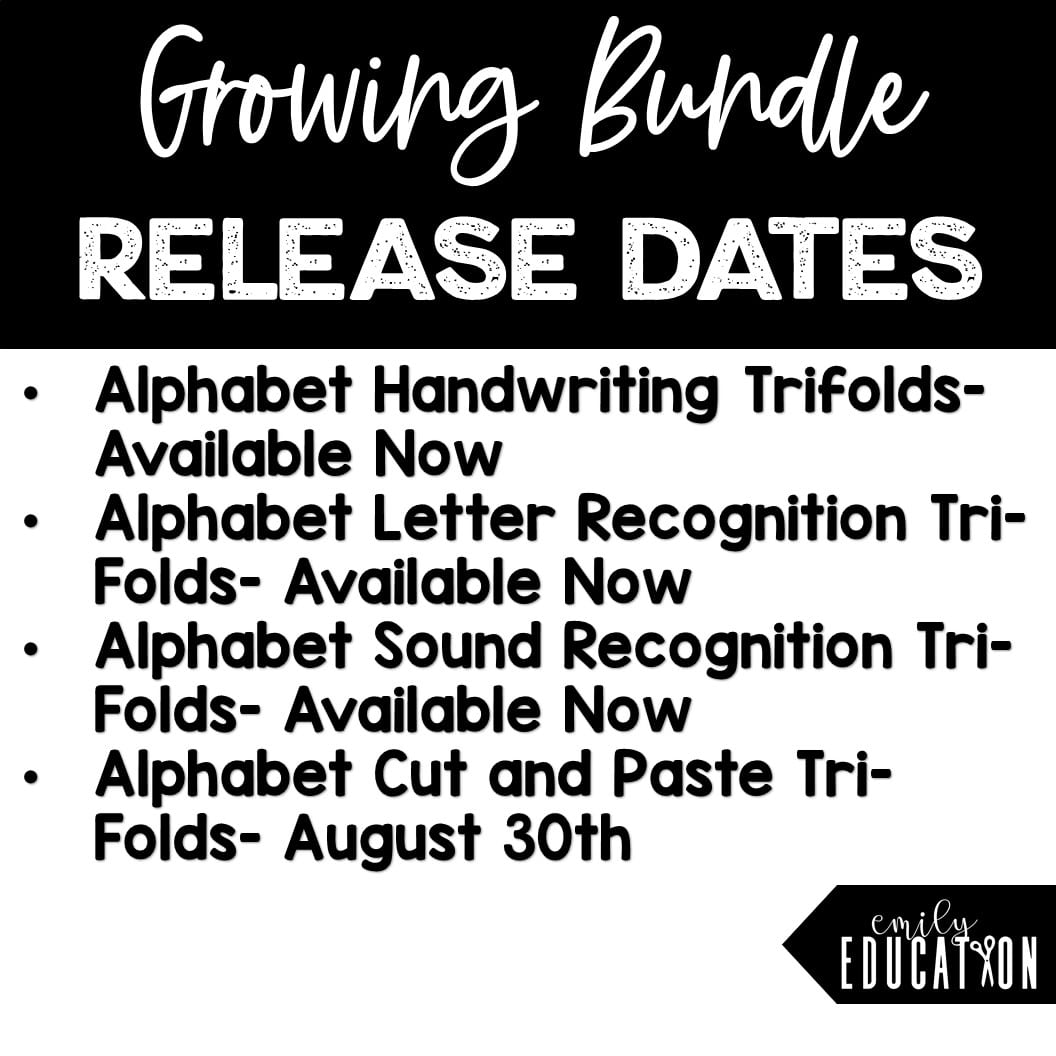 Alphabet Tri-Folds Growing Bundle