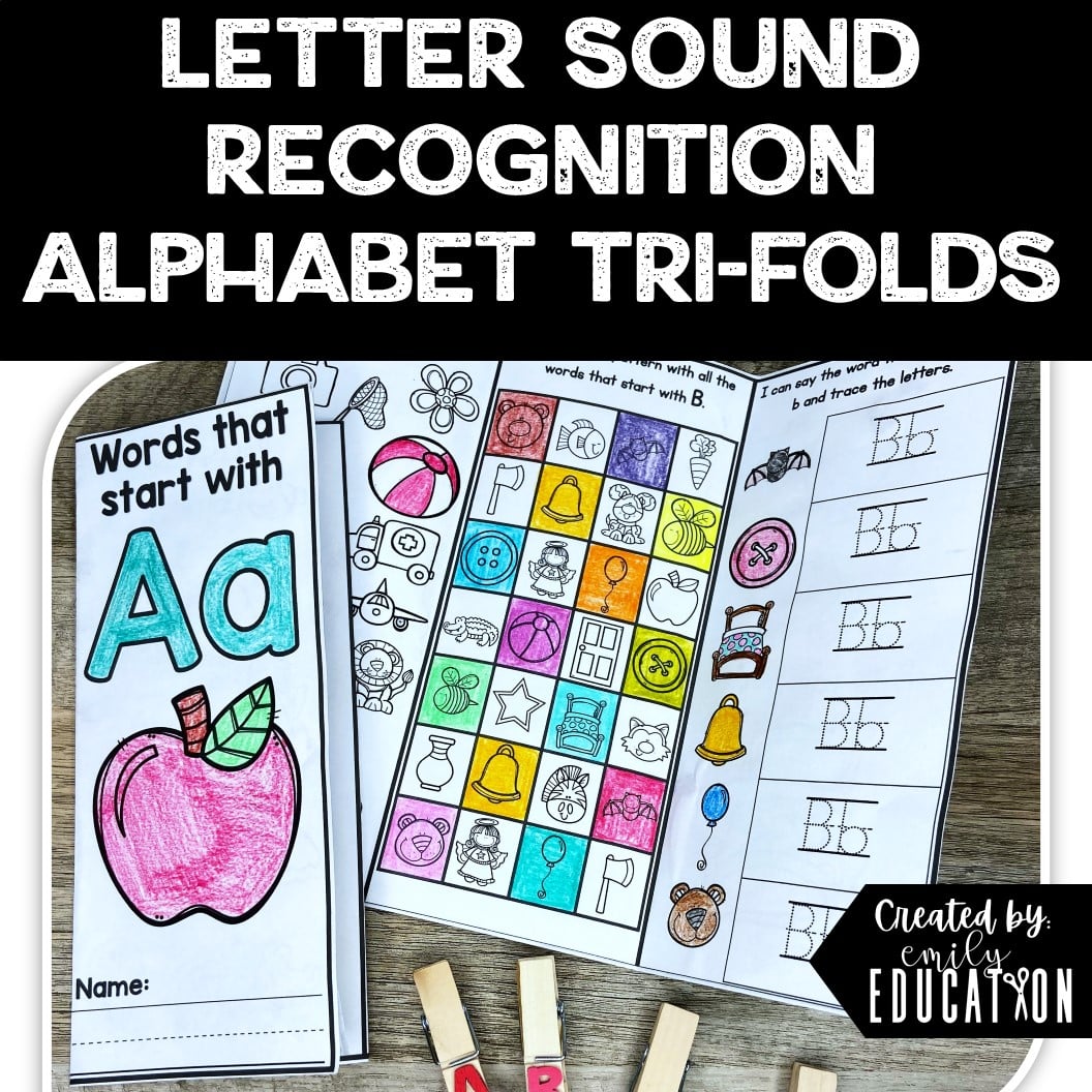 Alphabet Beginning Letter Sound Recognition Trifold Activities