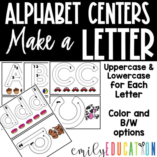 Alphabet Centers | Make a Letter A-Z Lowercase and Uppercase